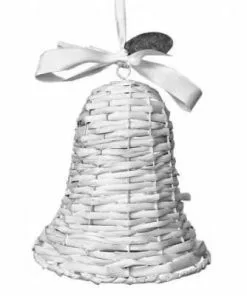 Valkoinen Rottinkikello 605858