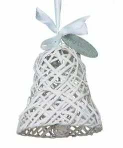 Valkoinen Rottinkikello 605873