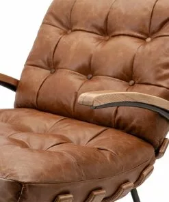 Nahkanojatuoli Bastiaan 97622 Ko -Huonekalu kauppa 97622c retro nojatuoli aidolla nahalla laadukas moderni n ytt v tyylik s nojatuoli kest v konjakki