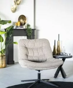 Pyörivä Nojatuoli Danica 95581 Beige -Huonekalu kauppa beige pyoriva nojatuoli danica sisustus