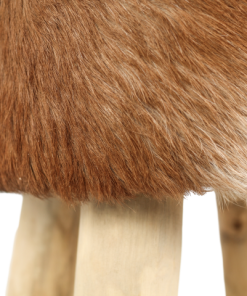Jakkara Goat Pyöreä HF003A 11 Jakkara Goat Pyöreä HF003A -Huonekalu kauppa jakkara rahi goat vuohen taljoista uniikki rustiikki l nnenhenkinen cowboy western puujalkainen py re 5