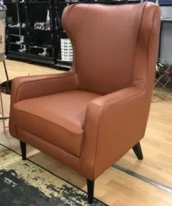 Konjakinvärinen Nahkanojatuoli Kentakey