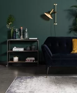 Matto Caruso Blue -Huonekalu kauppa matto caruso puuvilla villa kulunut n ytt v tyylik s ajaton moderni luonnonkuitu dutchbone sininen 6 scaled