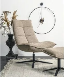 Pyörivä Nojatuoli Rahilla Marcus 95593 Beige -Huonekalu kauppa moderni tyylikas nojatuoli rahilla marcus 1