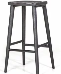 Musta Puinen Baarituoli Lucille 78