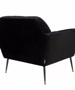 Nojatuoli Kate Musta 14 Nojatuoli Kate Musta -Huonekalu kauppa nojatuoli lounge tuoli kate siro moderni retro tyylik s kulmikas geometrinen samettinen pehme musta 3 scaled