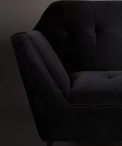 Nojatuoli Kate Musta 17 Nojatuoli Kate Musta -Huonekalu kauppa nojatuoli lounge tuoli kate siro moderni retro tyylik s kulmikas geometrinen samettinen pehme musta 6 scaled