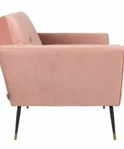 Nojatuoli Kate Roosa 14 Nojatuoli Kate Roosa -Huonekalu kauppa nojatuoli lounge tuoli kate siro moderni retro tyylik s kulmikas geometrinen samettinen pehme roosa vaalean punainen 2 scaled