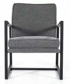 Pelkistetty Nojatuoli Isaac 95616 Gray -Huonekalu kauppa pelkistetty nojatuoli kevyt nojatuoli isaac edest