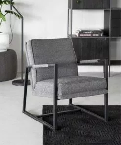 Pelkistetty Nojatuoli Isaac 95616 Gray -Huonekalu kauppa pelkistetty nojatuoli kevyt nojatuoli isaac sisustus1