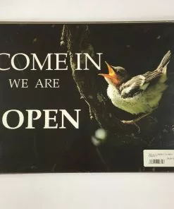 Open Closed Linnut Xb-137 7 Open Closed Linnut Xb-137 -Huonekalu kauppa peltikyltti lintu open closed 137 3